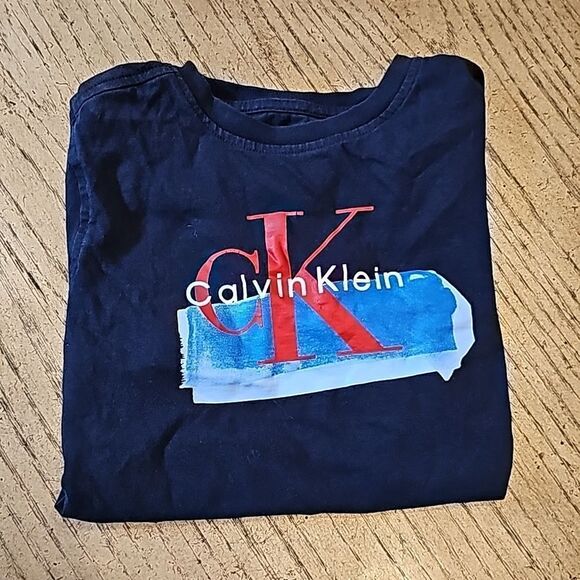 Navy Calvin Klein t shirt boys size 7 - Picture 5 of 5